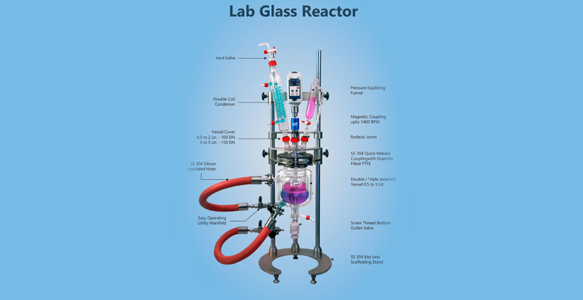 Buy, Best, Long Lasting, Single wall, Double wall or Triple wall Glass Reactor, Lab Reactor system suitable for most benchtop fume hoods, Lab Glass Reactor, Lab Glass Reactor Products, Lab Glass Reactor Products manufacturing company, industry, equipments, Dealers, Wholesalers, Manufacturers, Good QualityLab Glass Reactor Manufacturer, Supplier, Seller in canada, in usa, in north america, Goel Scientific Glass Works Ltd, Canada